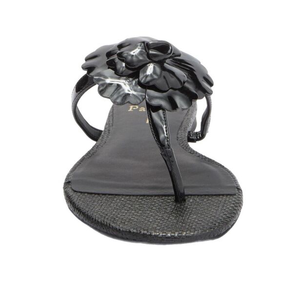 NWT Linea Paolo “Laurel” flower sandals in black.  Size 9 - Picture 2 of 6